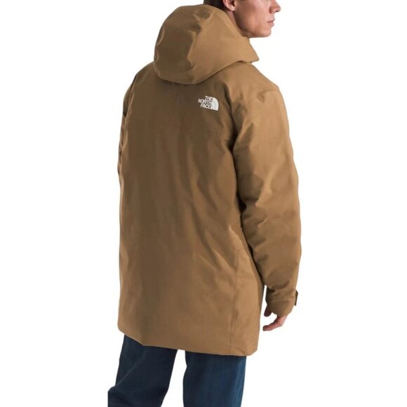 The North Face Mountain Range Down Parka 600 Men's Sz L Utility Brown ~NWT $400 - Picture 3 of 9